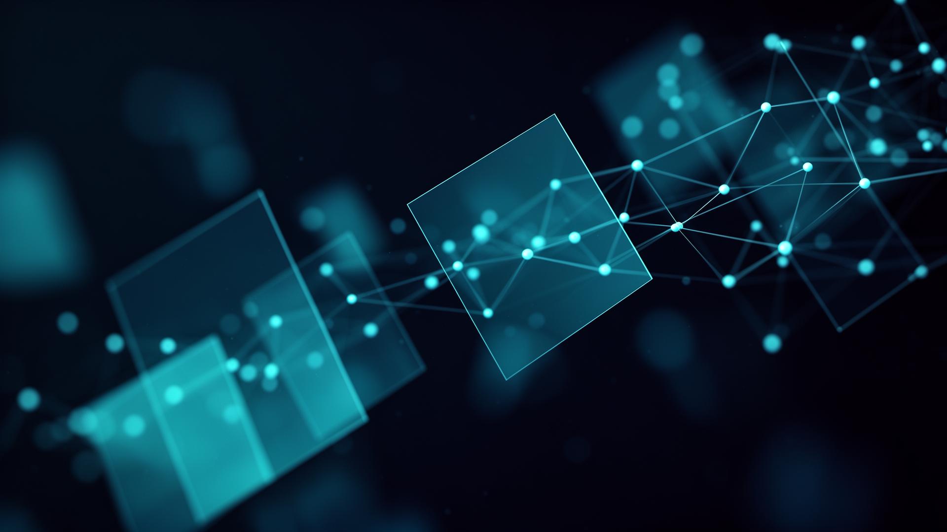 Abstract visualization of AI-driven startup screening